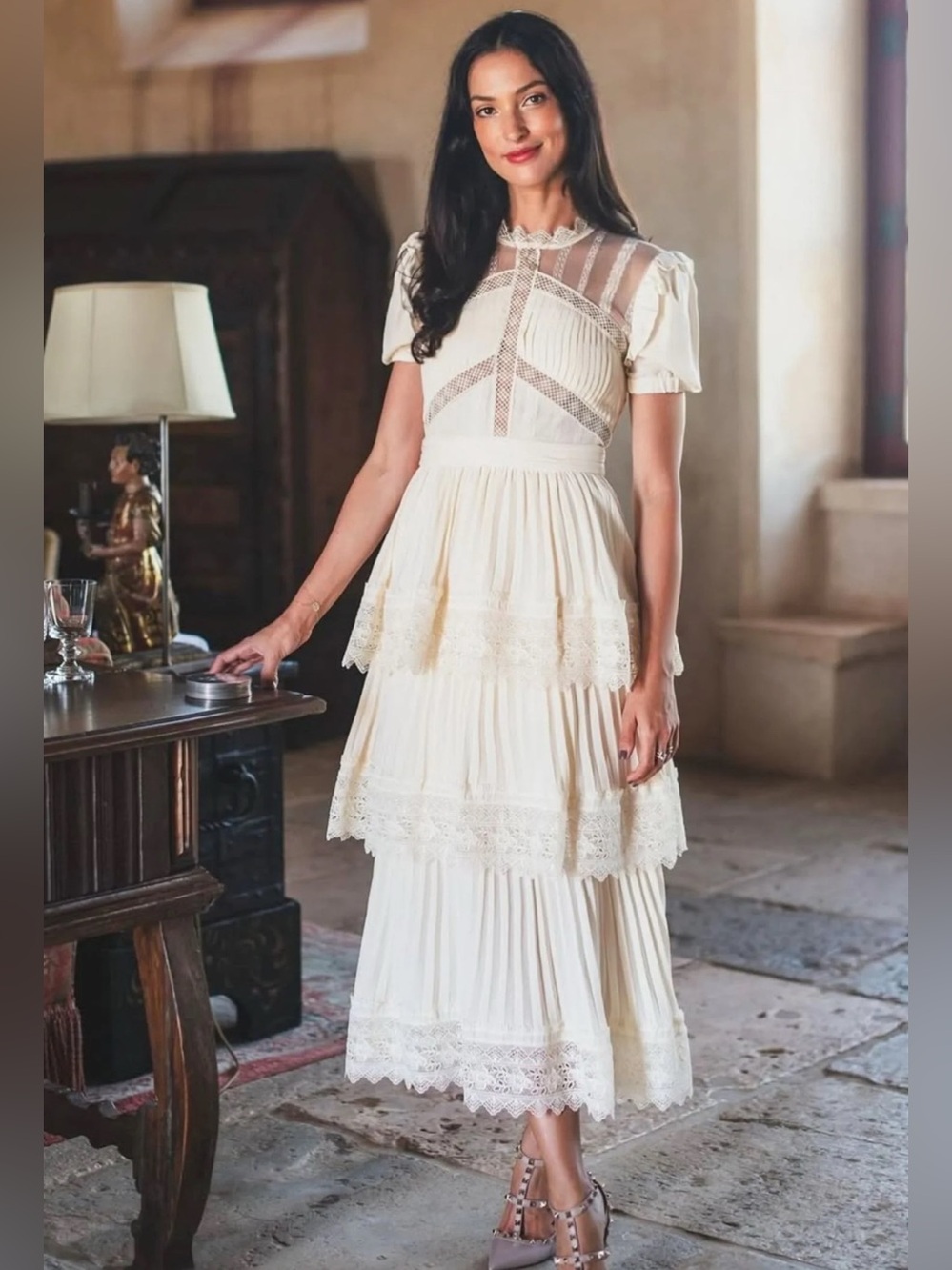 Embroidered Lace Dress